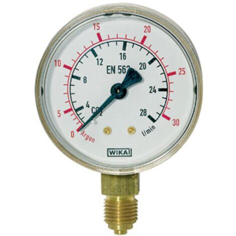 Riegler Manometer Argon, G 1/4 radial unten, 0 - 30 l/min (10 bar), Ø 63