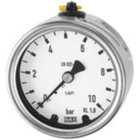Riegler Manometer, CrNi-Stahl, G 1/2 hinten exzentr., 0 - 4,0 bar, Ø 100