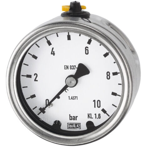 Riegler Manometer, CrNi-Stahl, G 1/4 hinten zentrisch, 0 - 4,0 bar, Ã˜ 63
