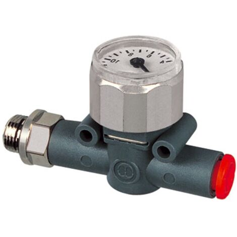 Riegler Manometer, Gewinde (Eing.) - Schlauch (Ausg.), G 1/8, Schl.-Ø 4