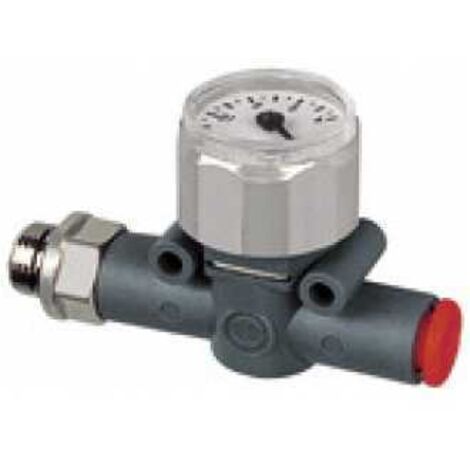 Riegler Manometer, Gewinde (Eing.) - Schlauch (Ausg.), M5, Schl.-Ø 4