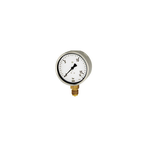 Riegler Manometer, Robustausführung, G 1/2 unten, 0 - 100,0 bar, Ø 160