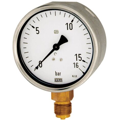 Riegler Manometer, Robustausführung, G 1/2 unten, -1 / +15,0 bar, Ø 100