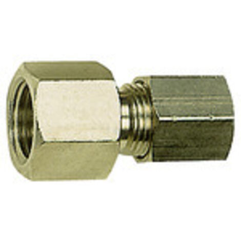 Riegler Manometerverschraubung, G 1/4 i., Rohr-Außen-Ã˜ 6 mm, MS vern.