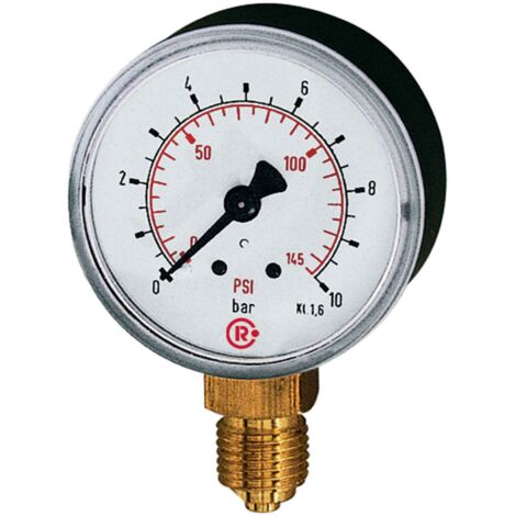Riegler Manomètre standard plastique G 1/4 bas 0 - 25 bar / 360 psi Ø 63 mm - 101669