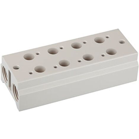 Riegler Mehrfach-Grundplatte, 3/2-Wegeventile, 2 Positionen, G 1/4, G 3/8