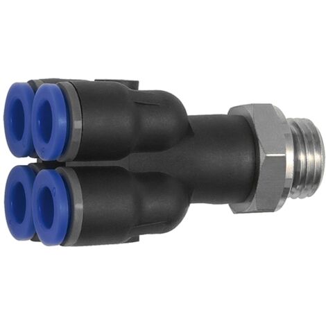 Riegler Mehrfachverteiler »Blaue Serie«, 4-fach, drehbar, G 1/4 a. Ø 6mm