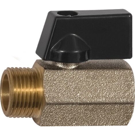 Riegler Mini-Kugelhahn »valve line«, MS vern., Drehgriff, G 1/4 IG/AG
