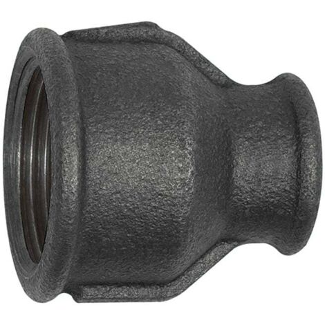 Riegler Muffe 240, red., Rp 1/2 i., Rp 3/8 i., Temperguss schwarz