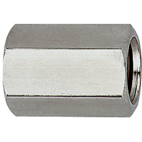 Riegler Muffe, Außensechskant, G 1/8, SW 14, Edelstahl 1.4571