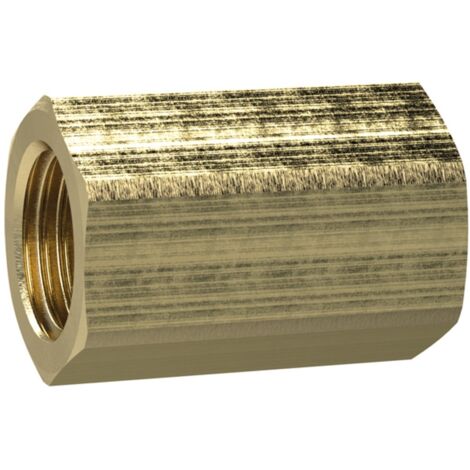Riegler Muffe mit Außensechskant, G 2, SW 70, Messing, L1= 55 mm