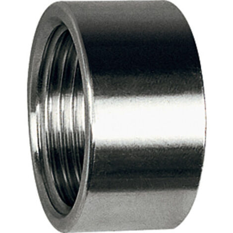 Riegler Muffe, rund, kurze Ausführung, G 1 1/4, Edelstahl 1.4408