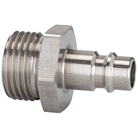 Riegler Nippel für Kuppl. NW 7,2-7,8, Edelstahl 1.4305, G 1/2 AG, max. 35