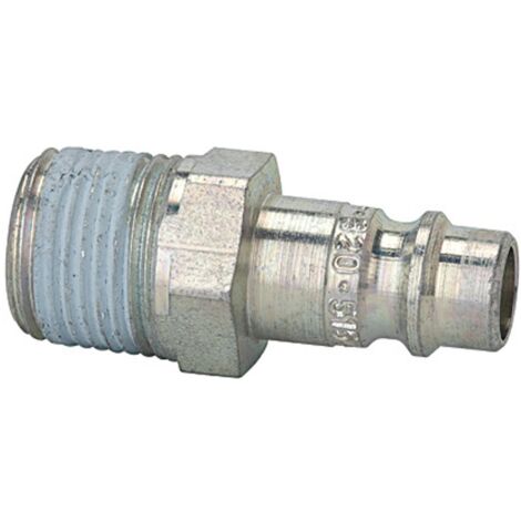Riegler Nippel für Kuppl. NW 7,2-7,8, Stahl gehärtet/verz., R 1/8 AG PTFE