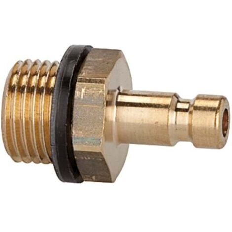 Riegler Nippel für Kupplungen NW 2,7, Messing blank, M5 AG, SW 7