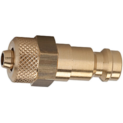 Riegler Nippel für Kupplungen NW 5, Messing blank, für Schlauch 8x6