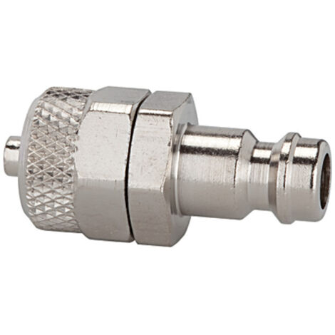 Riegler Nippel für Kupplungen NW 5, Messing vernickelt, für Schlauch 6x4