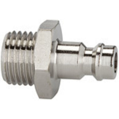 Riegler Nippel für Kupplungen NW 5, Messing vernickelt, G 1/4 AG