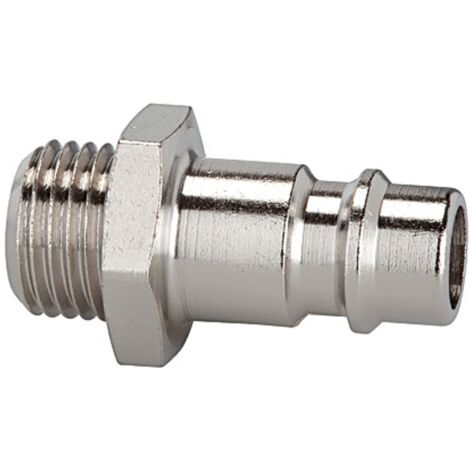 Riegler Nippel für Kupplungen NW 7,2 - NW 7,8, Messing vern., G 1/2 AG