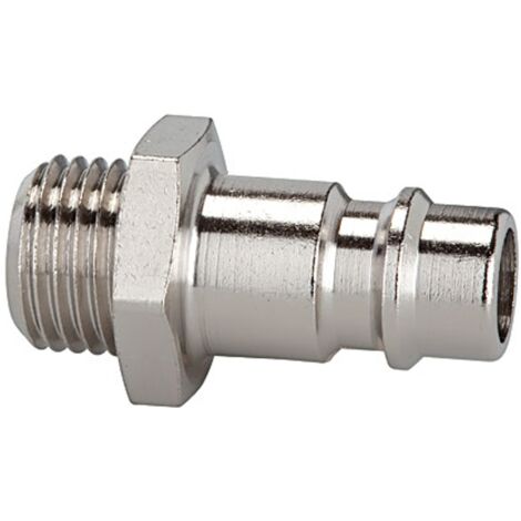 Riegler Nippel für Kupplungen NW 7,2 - NW 7,8, Messing vern., G 3/8 AG