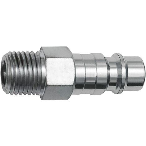 Riegler Nippel für Kupplungen NW 7,2, Stahl, NPT 1/4 AG