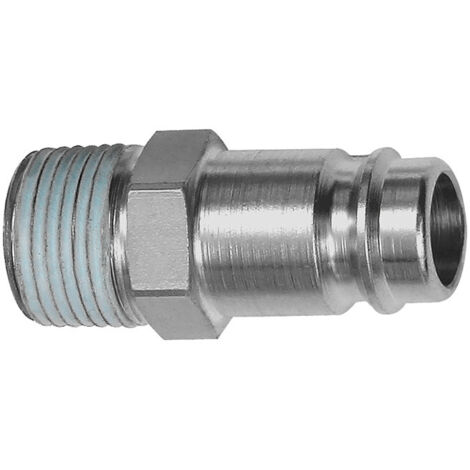 Riegler Nippel, NW 10, Stahl gehärtet/vern., R 3/4 AG PTFE beschichtet