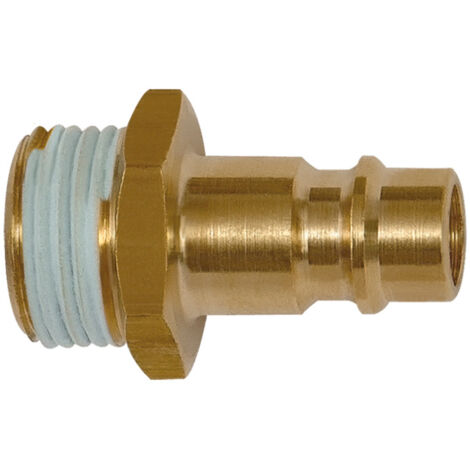 Riegler Nippel, NW 7,2 - 7,8, Messing blank, G 1/2 AG Gewindebeschichtung