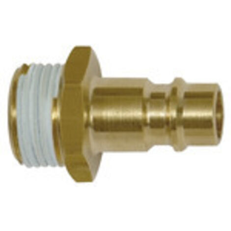 Riegler Nippel, NW 7,2 - 7,8, Messing blank, G 3/8 AG Gewindebeschichtung