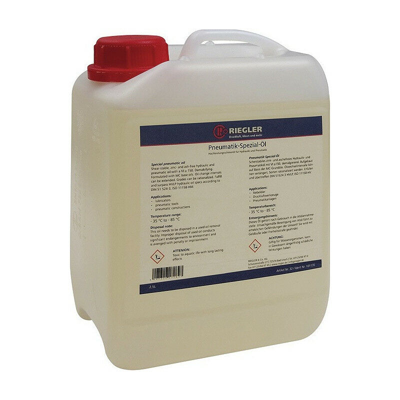 Olio speciale pneumatico Tanica 2.5l Riegler