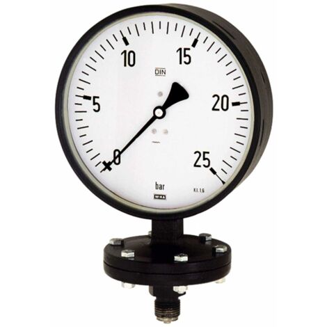 Riegler Plattenfedermano, Robust., G 1/2 radial unten, 0 - 1,6 bar, Ø 100