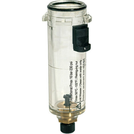 Riegler Polycarbonatbehälter m. Handablassventil, BG 2, G 1/2, G 3/4, G 1