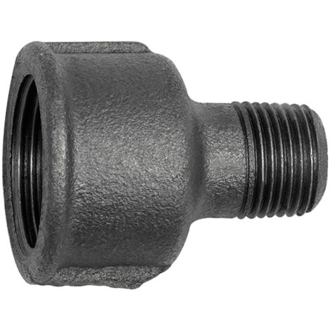 Riegler Reduziermuffe 246, Rp 1/2 i., R 3/8 a., Temperguss schw.