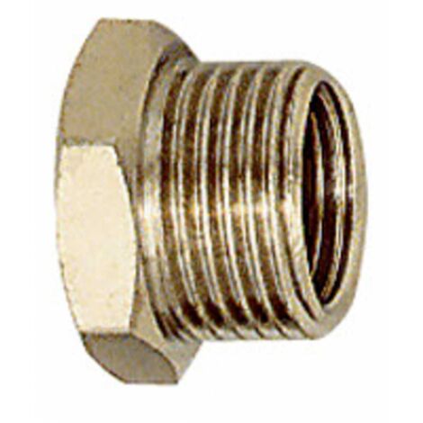 Riegler Reduziernippel kurz, G 1 1/2 a., G 1 1/4 i., SW 50, Messing vern.