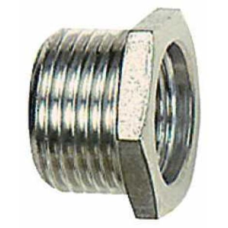 Riegler Reduziernippel, kurz, G 3/4 a., G 1/2 i., SW 32, Edelstahl 1.4571