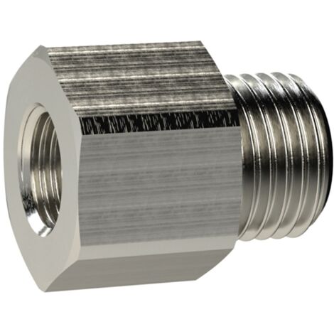 Riegler Reduziernippel lang, G 1 a., G 1 i., SW 38, Messing vern.