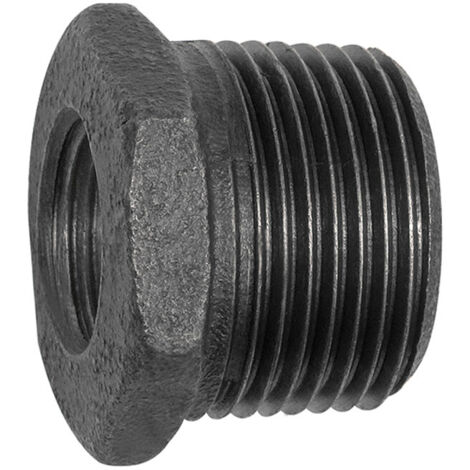 Riegler Reduzierstück 241, R 1/2 a., Rp 3/8 i. Temperguss schwarz