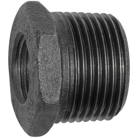Riegler Reduzierstück 241, R 3/4 a., Rp 1/2 i. Temperguss schwarz