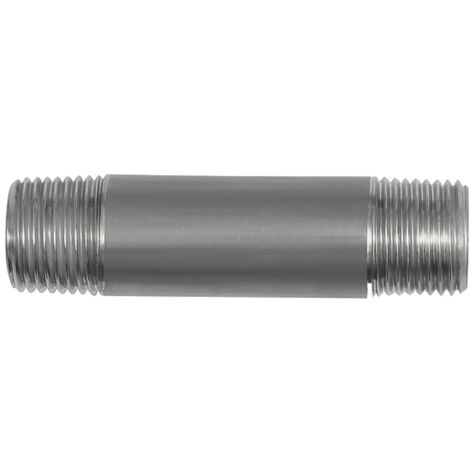 Riegler Rohrdoppelnippel, R 1 1/4, Länge 80 mm, Edelstahl 1.4571