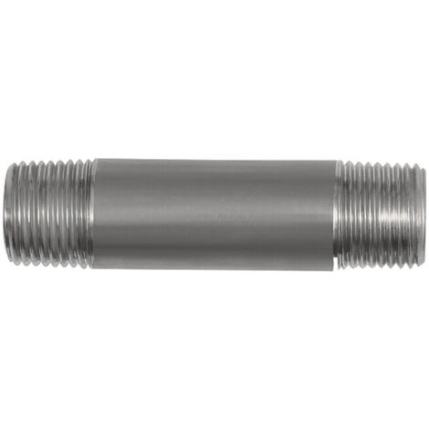 Riegler Rohrdoppelnippel, R 1/4, Länge 200 mm, Edelstahl 1.4571