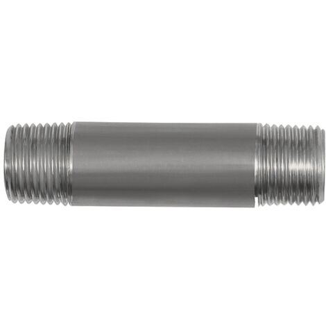 Riegler Rohrdoppelnippel, R 2, Länge 40 mm, Edelstahl 1.4571