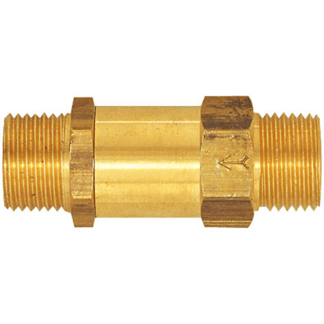 Riegler Rückschlagventil, Durchgangsform, MS, G 1/2 AG, 0,2 - 0,4 bar