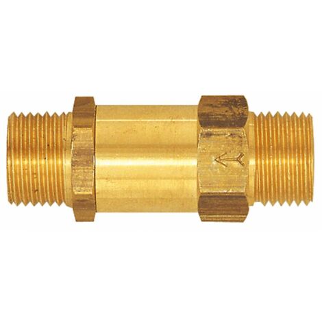 Riegler Rückschlagventil, Durchgangsform, MS, G 3/4 AG, 0,1 bar