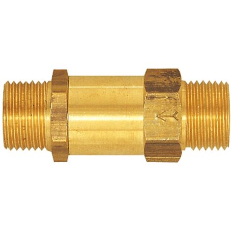 Riegler Rückschlagventil, Durchgangsform, MS, G 3/8 AG, 0,2 - 0,4 bar