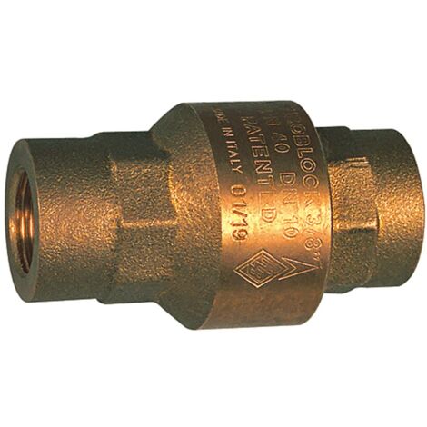 Riegler Rückschlagventil, voller Durchgang, Messing, Rp 1/2, 20 - 50 mbar