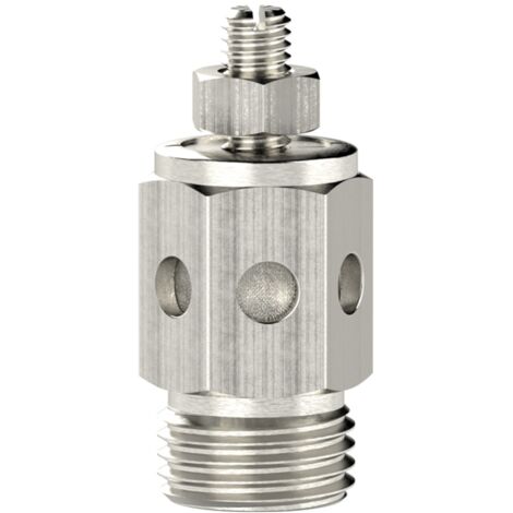 Riegler Schalldämpfer, Dämpferelement gesintert,ES-Gehäuse,einst.bar,G3/8