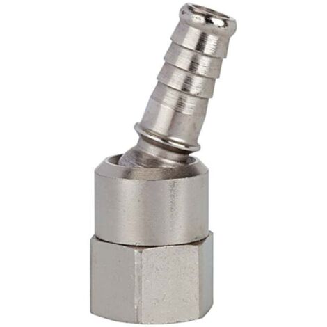 Riegler Schlauchtülle, Messing vernickelt, drehbar, G 1/4 IG LW 8