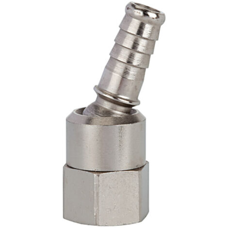 Riegler Schlauchtülle, Messing vernickelt, drehbar, G 1/4 IG LW 9