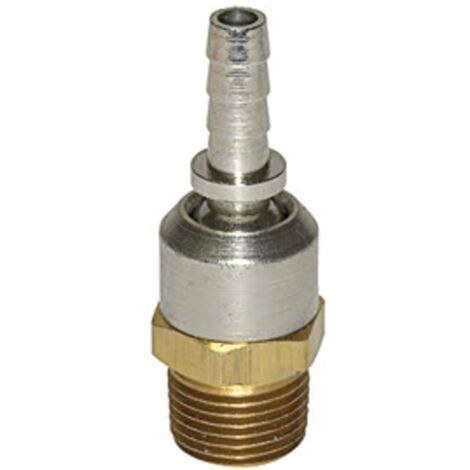 Riegler Schlauchtülle, Stahl vernickelt, drehbar, R 3/8 AG, LW 9