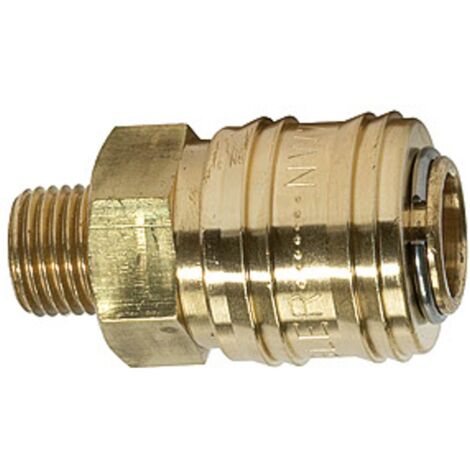 Riegler Schnellverschlusskuppl. NW 7,2 »connect line«, MS blank, G 1/8 AG