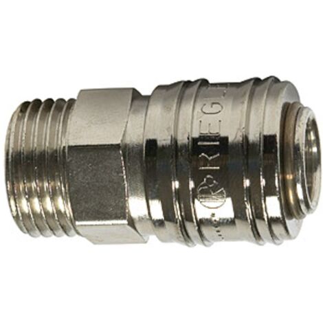 Riegler Schnellverschlusskuppl. NW 7,2 »connect line«, MS vern., G 1/2 AG